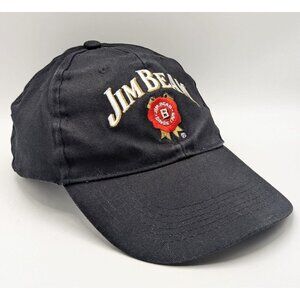 VTG JIM BEAM HAT CAP ADJUSTABLE Black STRAPBACK Kentucky Bourbon Brewery Vintage